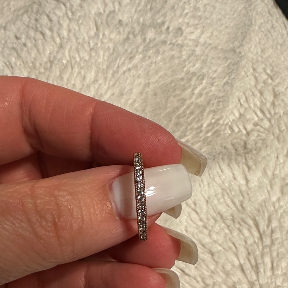 Pandora Rose Gold Pavé Eternity Ring - Sparkling Band